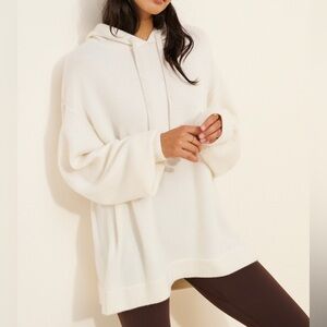 Free People Keep A Secret Cashmere Hoodie in Cream